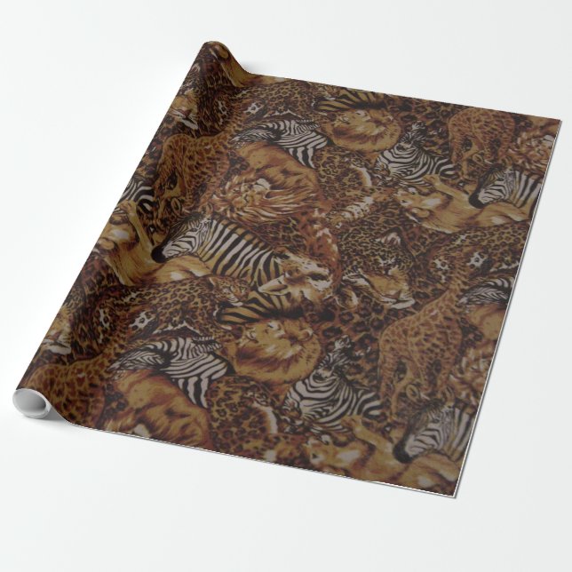 ANIMAL SAFARI JUNGLE GESCHENKPAPIER (Ungerollt)