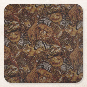 ANIMAL SAFARI JUNGLE RECHTECKIGER PAPPUNTERSETZER