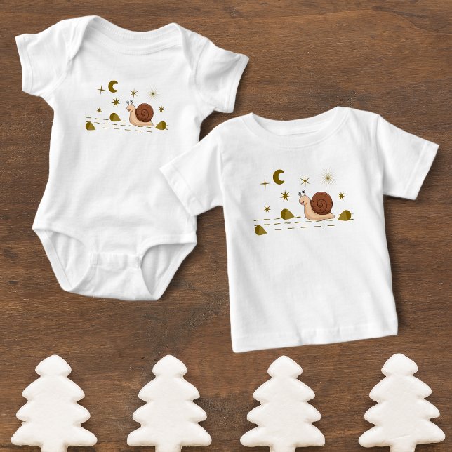 Animal Snail Sky Night Adventure New Geboren Outfi Baby Strampler (Von Creator hochgeladen)