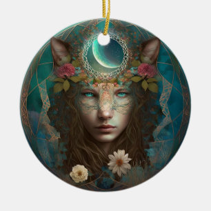 Animal Spirit Mysasy Fantasy Art Keramik Ornament