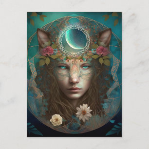 Animal Spirit Mysasy Fantasy Art Postkarte
