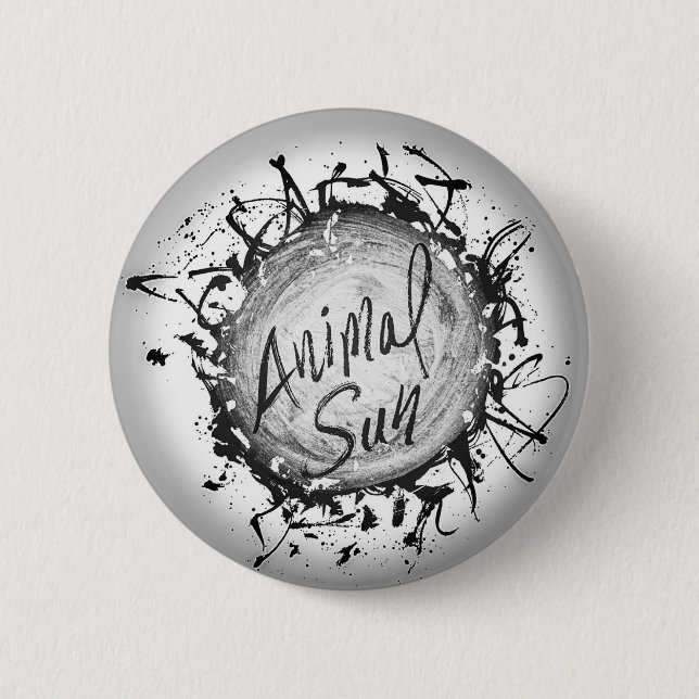 ANIMAL SUN CUSTOM B&W BUTTON (Vorderseite)