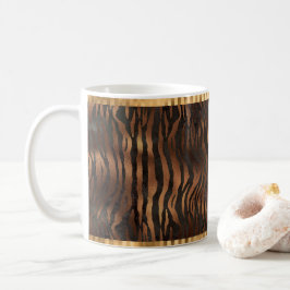 Animal Tiger Print Gold Elegant Metallic Glam Kaffeetasse