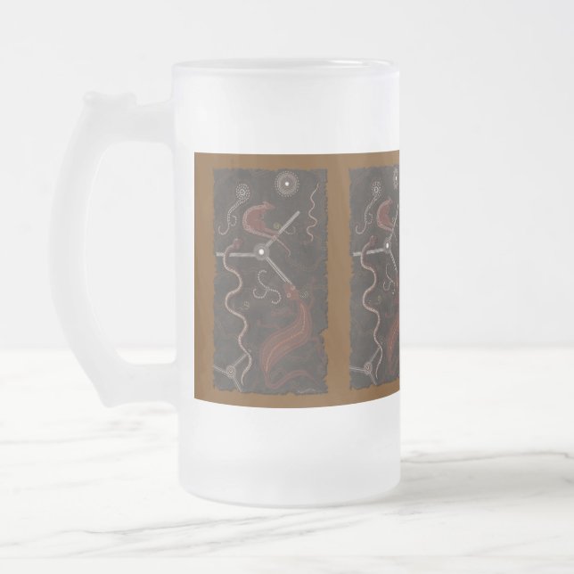 "Animal Tracks" Australian Aborigine Style Tasse (Links)