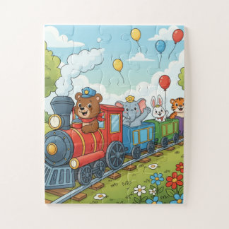 Animal Train Adventure Puzzle