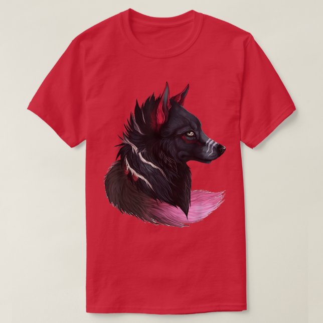 animal wolf face wolves tee howling magical wolves (Design vorne)