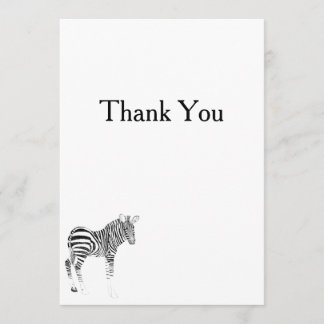 Animal Zebra Print Vielen Dank Dankeskarte