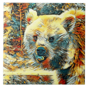 AnimalArt_Bear_003 Fliese