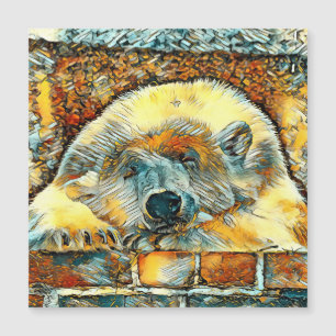 AnimalArt_Bear_008 Magnetkarte