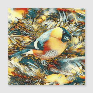 AnimalArt_Bird_006_Bullfinch Magnetkarte