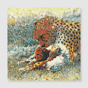 AnimalArt_Cheetah_015 Magnetkarte