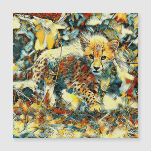 AnimalArt_Cheetah_07 Magnetkarte