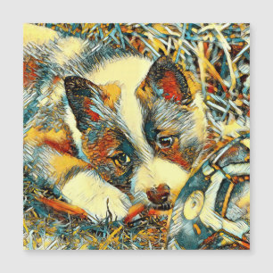 AnimalArt_Dog_003 Magnetkarte
