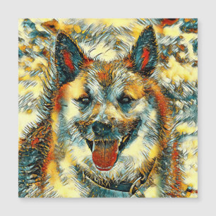 AnimalArt_Dog_004 Magnetkarte
