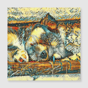AnimalArt_Dog_010 Magnetkarte