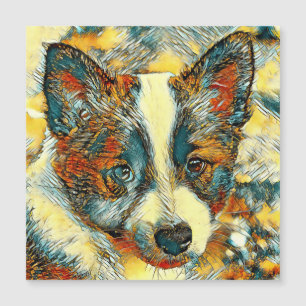 AnimalArt_Dog_014 Magnetkarte