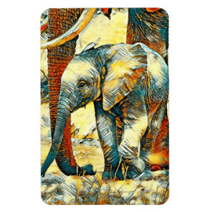 AnimalArt_Elephant_010 Magnet