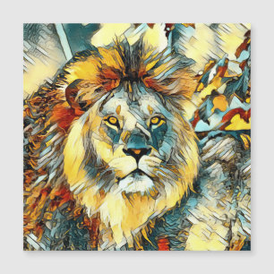 AnimalArt_Lion_001 Magnetkarte