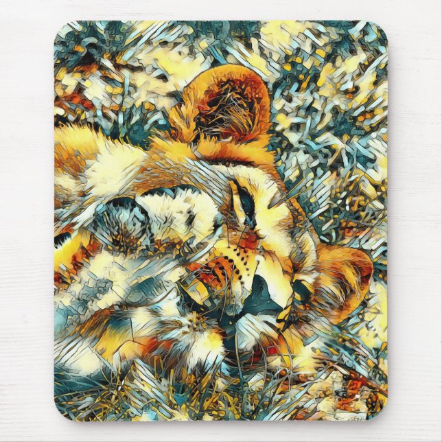 AnimalArt_Lion_008 Mousepad (Vorne)