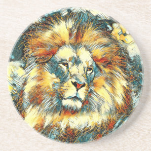 AnimalArt_Lion_07 Getränkeuntersetzer