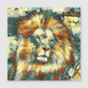 AnimalArt_Lion_07 Magnetkarte