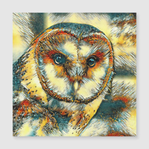 AnimalArt_Owl_010 Magnetkarte