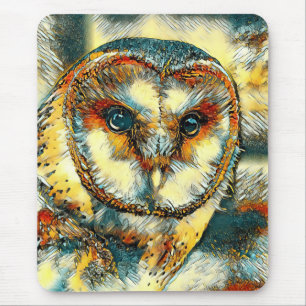 AnimalArt_Owl_010 Mousepad