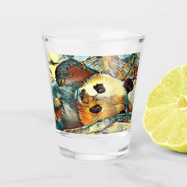 AnimalArt_Panda_002 Schnapsglas (Vorderseite)