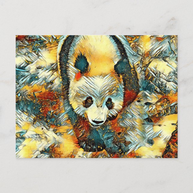 AnimalArt_Panda_006 Postkarte (Vorderseite)