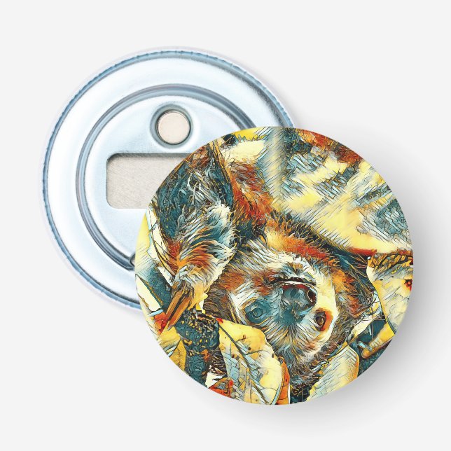 AnimalArt_Sloth_002 Flaschenöffner (Vorderseite)