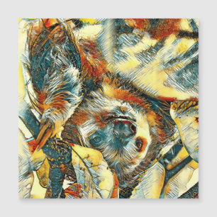 AnimalArt_Sloth_002 Magnetkarte