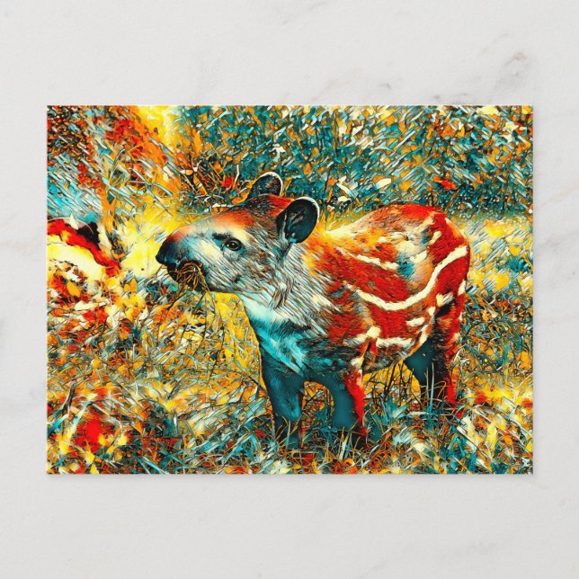 AnimalArt_Tapir_001 Postkarte (Vorderseite)