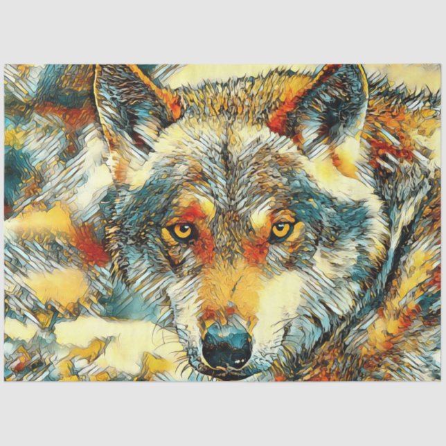 AnimalArt_Wolf_20170602_by_JAMColors Seidenpapier (Vorderseite)