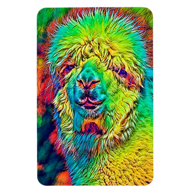 AnimalColor_Alpaca_005 Magnet (Vertikal)