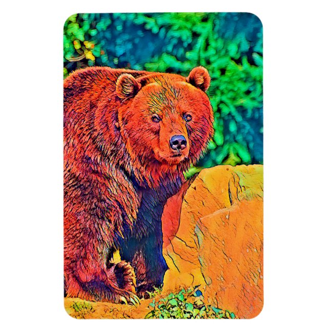 AnimalColor_Bear_001 Magnet (Vertikal)