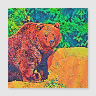 AnimalColor_Bear_001 Magnetkarte