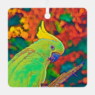 AnimalColor_Bird_003 Ornament Aus Metall