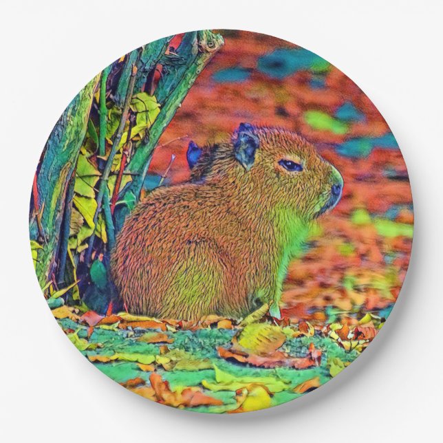 AnimalColor_Capybara_001 Pappteller (Vorderseite)