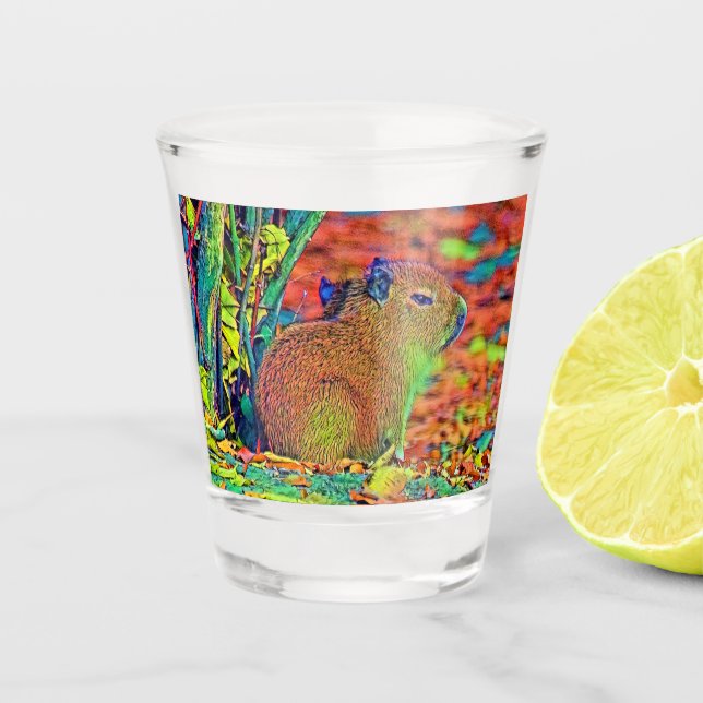 AnimalColor_Capybara_001 Schnapsglas (Vorderseite)