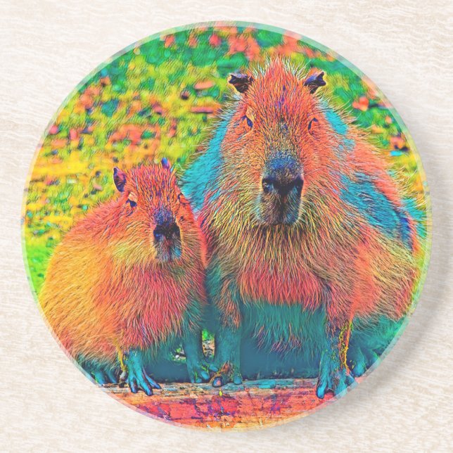 AnimalColor_Capybara_002 Getränkeuntersetzer (Vorne)