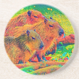AnimalColor_Capybara_003 Getränkeuntersetzer