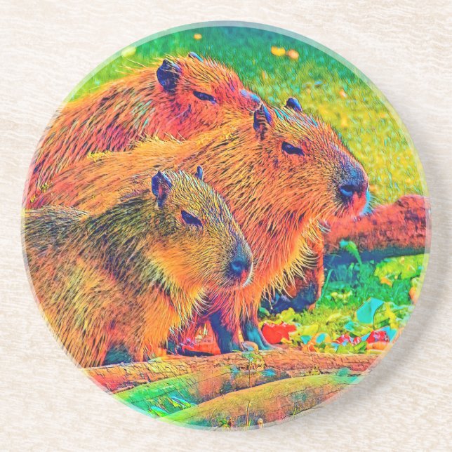 AnimalColor_Capybara_003 Getränkeuntersetzer (Vorne)