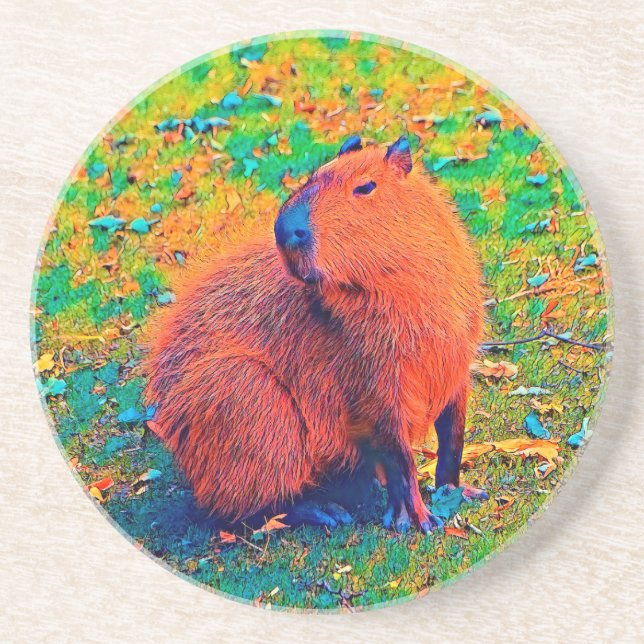 AnimalColor_Capybara_008 Getränkeuntersetzer (Vorne)