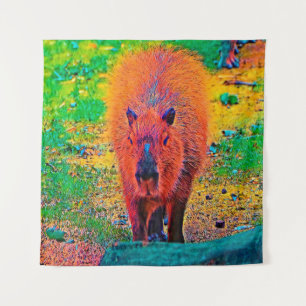 AnimalColor_Capybara_011 Wandteppich