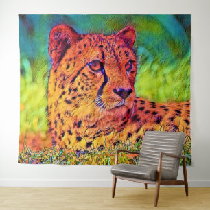 AnimalColor_Cheetah_013 Wandteppich