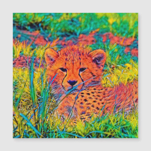 AnimalColor_Cheetah_017 Magnetkarte