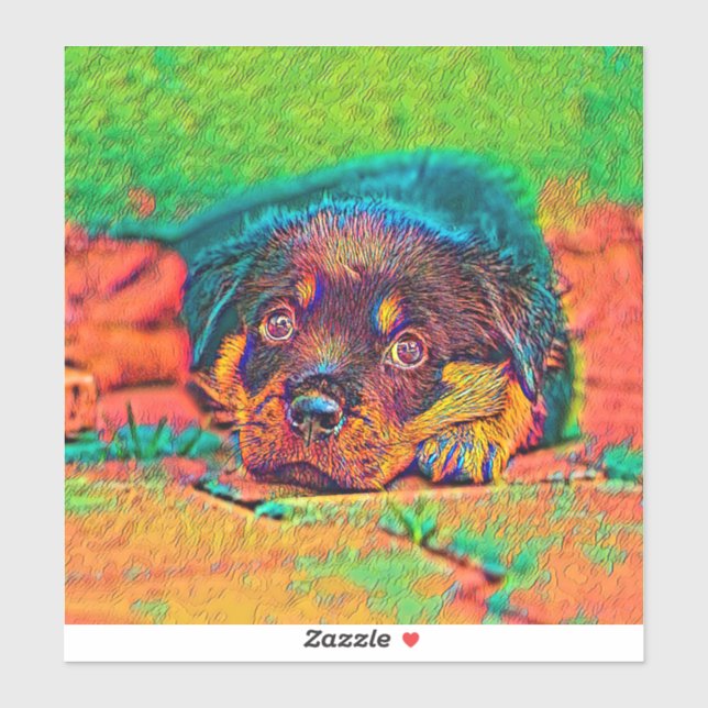 AnimalColor_Dog_002 Aufkleber (Blatt)