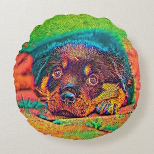 AnimalColor_Dog_002 Rundes Kissen