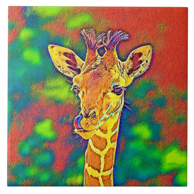 AnimalColor_Giraffe_005_by_JAMColors Fliese (Vorderseite)