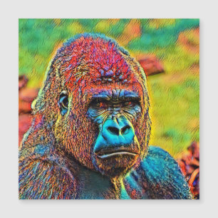 AnimalColor_Gorilla_010 Magnetkarte